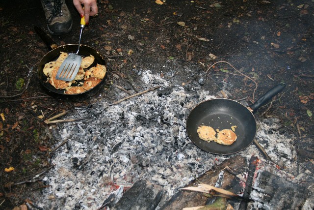 Cooking on the fire